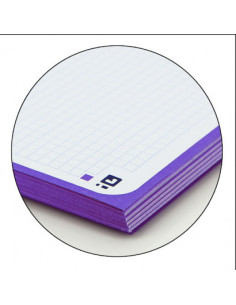 CUADERNO EUROPEANBOOK 1 TAPA EXTRADURA A4+ 80 HOJAS 5X5 COLOR MALVA OXFORD 100430201 2