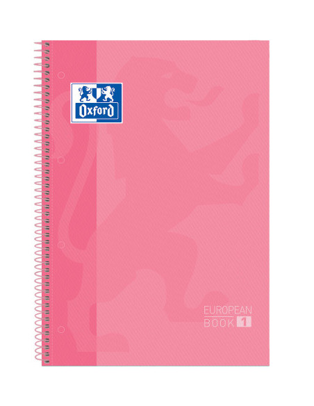 CUADERNO EUROPEANBOOK 1 TAPA EXTRADURA A4+ 80 HOJAS 5X5 COLOR ROSA CHICLE OXFORD 400040984