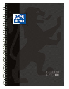 CUADERNO EUROPEANBOOK 1 TAPA EXTRADURA A4+ 80 HOJAS 5X5 COLOR NEGRO OXFORD 100430269