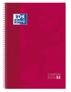 CUADERNO EUROPEANBOOK 1 TAPA EXTRADURA A4+ 80 HOJAS 5X5 COLOR ROJO OXFORD 100430198