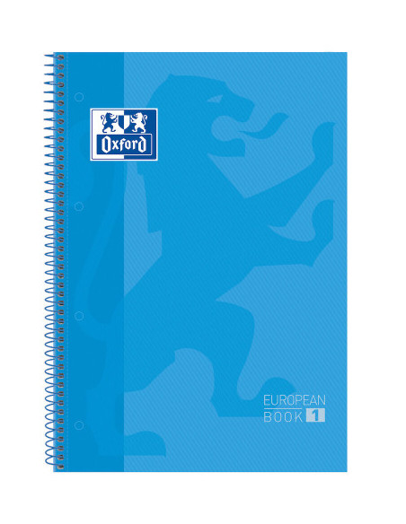 CUADERNO EUROPEANBOOK 1 TAPA EXTRADURA A4+ 80 HOJAS 5X5 COLOR TURQUESA OXFORD 400028276