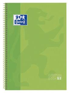 CUADERNO EUROPEANBOOK 1 TAPA EXTRADURA A4+ 80 HOJAS 5X5 COLOR VERDE MANZANA OXFORD 100430199