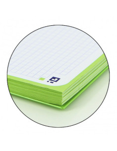 CUADERNO EUROPEANBOOK 1 TAPA EXTRADURA A4+ 80 HOJAS 5X5 COLOR VERDE MANZANA OXFORD 100430199 2
