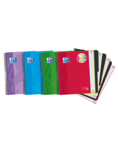 CUADERNO EUROPEANBOOK 4 TAPA EXTRADURA A4+ 120 HOJAS 5X5 COLORES SURTIDOS CON SEPARADORES-50% HOJAS GRATIS OXFORD 400027275