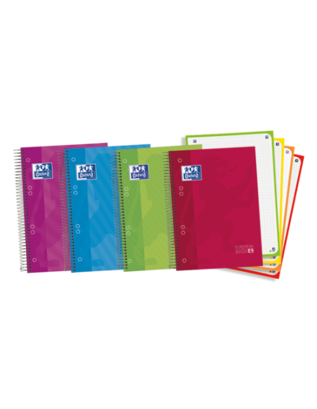 CUADERNO EUROPEANBOOK 4 TAPA EXTRADURA A5+ 120 HOJAS 5X5 COLORES SURTIDOS 50% HOJAS GRATIS OXFORD 100430568