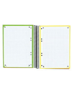 CUADERNO EUROPEANBOOK 4 TAPA PLASTICO A5+ 120 HOJAS 5X5 COLORES SURTIDOS 50% HOJAS GRATIS OXFORD 400027274 2