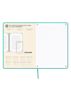 CUADERNO SIGNATURE A5 TAPA EXTRADURA 104H RAYADO DOTS 5X5 COLOR ICE MINT OXFORD 400154948 2