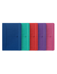 CUADERNO SIGNATURE A5 TAPA EXTRADURA 80H LISO COLORES SURTIDOS VIVOS OXFORD 400163615