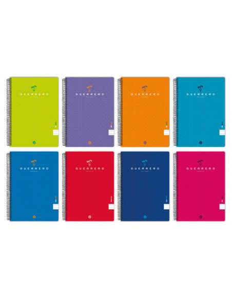 CUADERNO TAPA BLANDA UNICLASIC FOLIO 80 HOJAS 90GR. 4X4 COLORES SURTIDOS GUERRERO 88440199