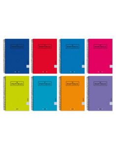 CUADERNO TAPA CARTON FORRADA EXTRADURA UNICLASIC 4º 80 HOJAS 90GR. 4X4 COLORES SURTIDOS PAPYRUS 88453099
