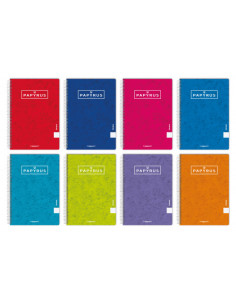 CUADERNO TAPA CONTRACOLADA UNICLASIC FOLIO 80 HOJAS 90GR. 4X4 COLORES SURTIDOS PAPYRUS 88441099