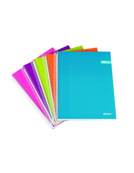 CUADERNO TAPA FORRADA A4 CUADROS 120 HOJAS 70G SURTIDO MODA CLASSIC STRIPES ANCOR 040050