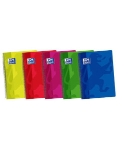 CUADERNO TAPA PLASTICO 4º 80 HOJAS 4X4 COLORES SURTIDOS OXFORD 400044180