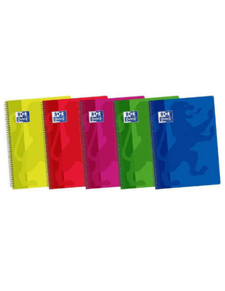 CUADERNO TAPA PLASTICO 4º 80 HOJAS 4X4 COLORES SURTIDOS OXFORD 400044180
