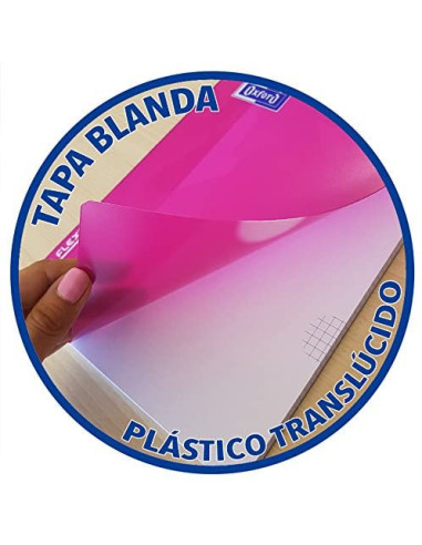 CUADERNO TAPA PLASTICO 4º 80 HOJAS 4X4 COLORES...