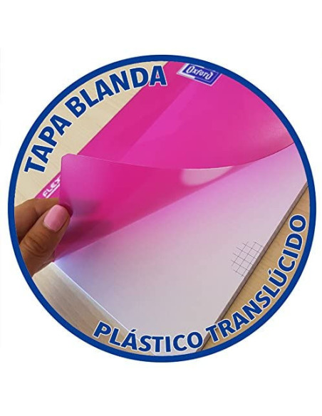 CUADERNO TAPA PLASTICO 4º 80 HOJAS 4X4 COLORES SURTIDOS OXFORD 400044180