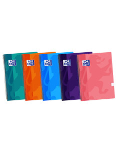 CUADERNO TAPA PLASTICO FOLIO 80 HOJAS 4X4 COLORES SURTIDOS OXFORD 400088603