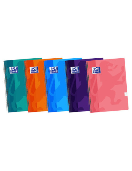 CUADERNO TAPA PLASTICO FOLIO 80 HOJAS 4X4 COLORES SURTIDOS OXFORD 400088603