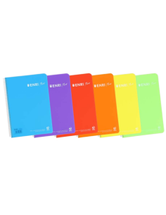 CUADERNO POLIPROPILENO ESPIRAL FOLIO 80 HOJAS 90G 1 LINEA CON MARGEN SURTIDO ENRI 400133584