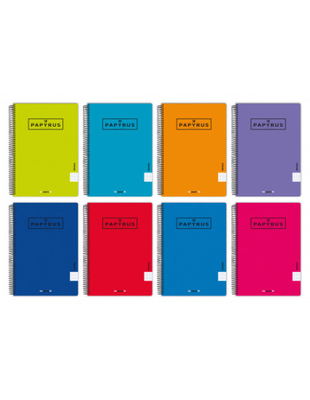 CUADERNO TAPA POLIPROPILENO EXTRADURA UNICLASIC FOLIO 80 HOJAS 90GR. 4X4 COLORES SURTIDOS PAPYRUS 88442099