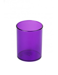 CUBILETE DE PLASTICO 78 MM. DIAMETRO X 100 MM. ALTO TRANSPARENTE VIOLETA FAIBO 205-58 2