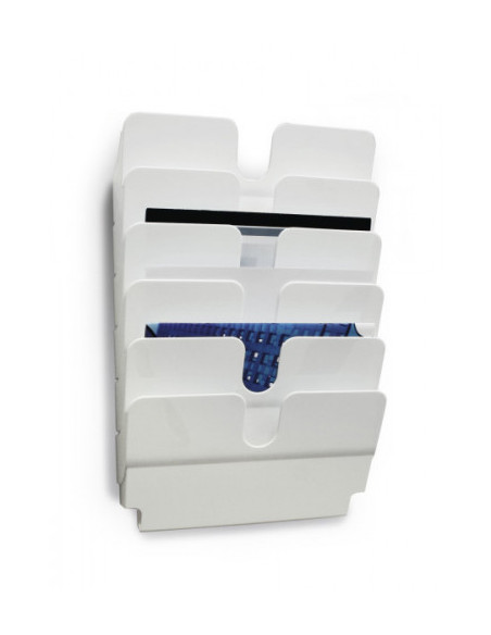 DISPENSADOR PARED FLEXIPLUS 6 COMPARTIMENTOS A4 HORIZONZAL BLANCO DURABLE 1700014011