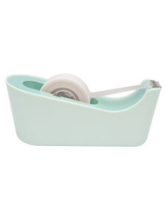 DISPENSADOR PORTARROLLOS C18 DE SOBREMESA COLOR MENTA CON ROLLO CINTA INVISIBLE 19MM X 33M MAGIC C18-M SCOTH 7100180400 2