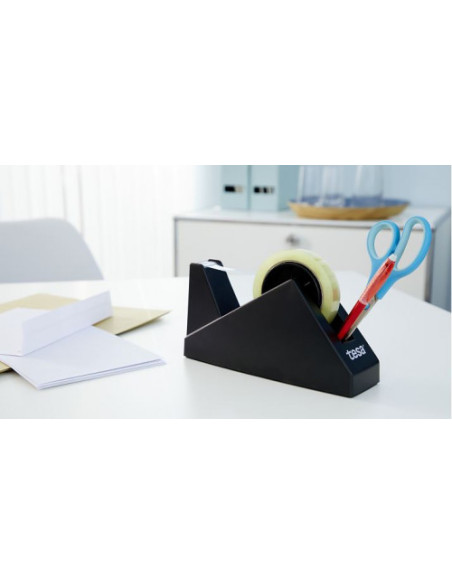 DISPENSADOR SOBREMESA EASY CUT ECONOMY PARA ROOLLOS DE 66M. NEGRO TESA 57431-00000-02