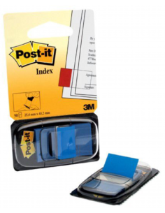 PACK 12 DISPENSADORES DE 50 UNIDADES INDEX AZUL (25.4X43.1) POST-IT 3M6802