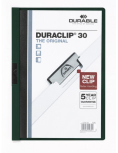 DOSSIER CON CLIP 30 H A4 VERDE DURABLE 2200-32