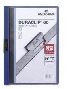 DOSSIER CON CLIP 60 H A4 AZUL OSCURO DURABLE 2209-07
