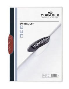 DOSSIER CON CLIP SWINGCLIP 30 H A4 ROJO DURABLE 2260-03
