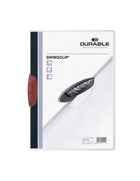 DOSSIER CON CLIP SWINGCLIP 30 H A4 ROJO DURABLE 2260-03
