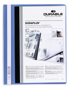 DOSSIER FASTENER DURAPLUS A4 PVC AZUL CLARO DURABLE 2579-06