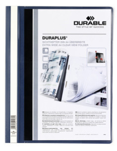 DOSSIER FASTENER DURAPLUS A4 PVC AZUL OSCURO DURABLE 2579-07