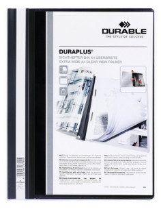 DOSSIER FASTENER DURAPLUS A4 PVC NEGRO DURABLE 2579-01
