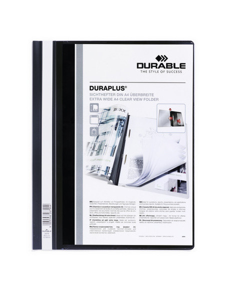DOSSIER FASTENER DURAPLUS A4 PVC NEGRO DURABLE 2579-01