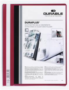 DOSSIER FASTENER DURAPLUS A4 PVC ROJO DURABLE 2579-03