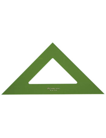 ESCUADRA 28CM NO GRADUADA COLOR VERDE FABER CASTELL 566-28