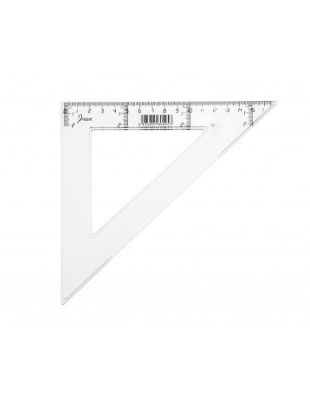 ESCUADRA TRANSPARENTE EN PLASTICO INYECTADO GRADUADO Y BISELADO 25 CM. FAIBO 41225
