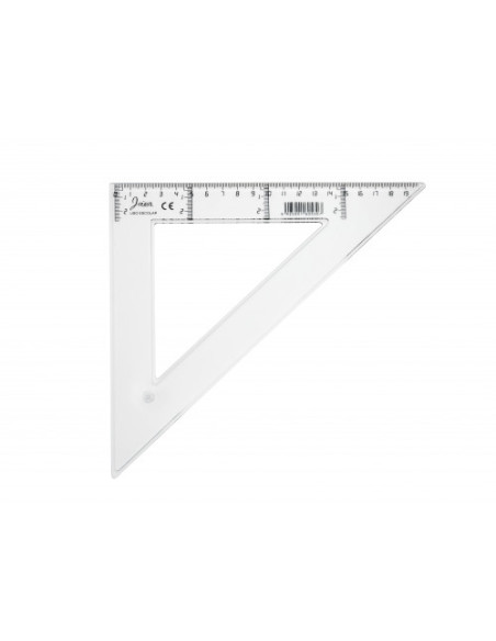 ESCUADRA TRANSPARENTE EN PLASTICO INYECTADO GRADUADO Y BISELADO 30 CM. FAIBO 41230