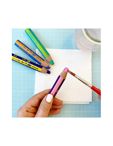 ESTUCHE 10 LAPICES + SACAPUNTAS WOODY 3 COLORES...