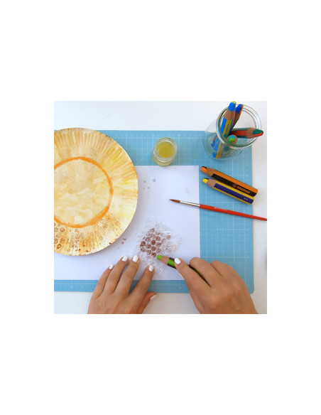 ESTUCHE 10 LAPICES + SACAPUNTAS WOODY 3 COLORES EN 1 STABILO