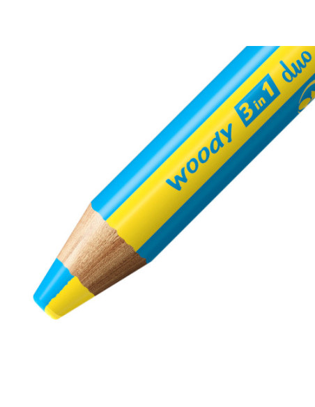 ESTUCHE 10 LÁPICES + SACAPUNTAS WOODY 3 COLRES EN 1 DUO STABILO 882/10-2