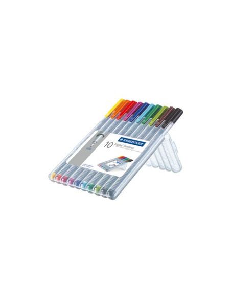 ESTUCHE 10 PZAS TRIPLUS FINELINER 334