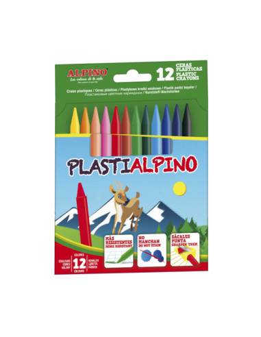 ESTUCHE 12 CERAS PLASTIALPINO ALPINO PA000012