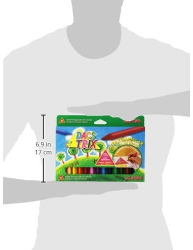 ESTUCHE 12 CERAS TRIANGULARES DACSTRIX DACS...