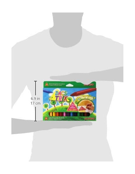 ESTUCHE 12 CERAS TRIANGULARES DACSTRIX DACS DA000125