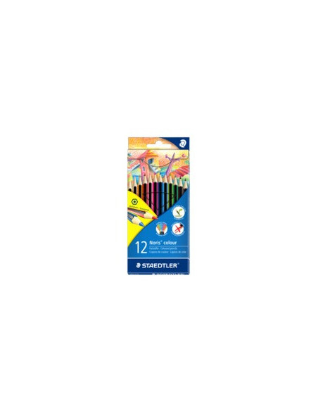 ESTUCHE 12 LAPICES DE COLORES NORIS COLOUR SURTIDOS STAEDTLER 185 C12