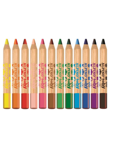 ESTUCHE 12 LÁPICES DE COLORES PARA BEBÉS ALPINO...